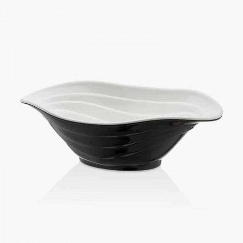 Külsan Düet Çift Renkli Kase 33*23 cm Siyah