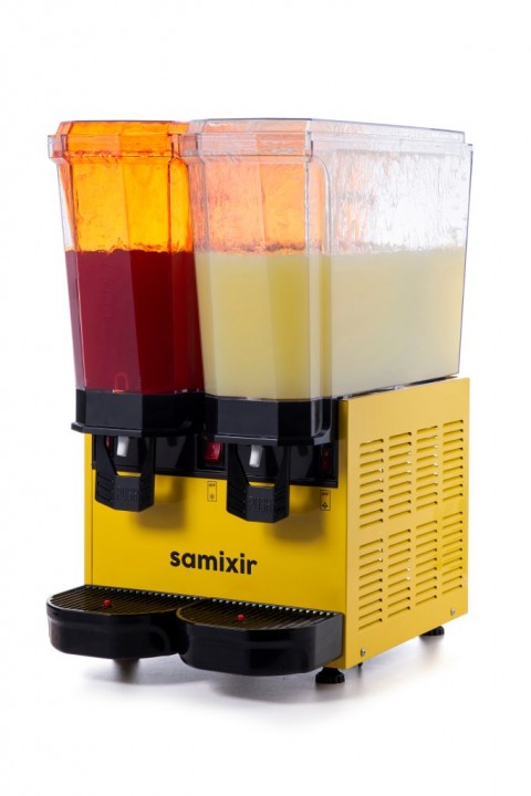 Samixir Klasik Twin Soğuk İçecek Dispenseri Fıskıyeli 2*20 L Sarı