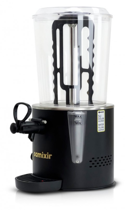 Samixir Panoramik Karıştırıcılı Sıcak İçecek Dispenseri 10 lt Siyah