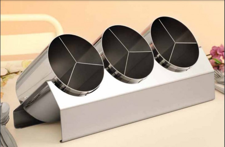 Sea Yatay Kaşık Standı 3 Yuvalı ( Hazne 18 Cm) ( KSK-YTY-3Y-18 )