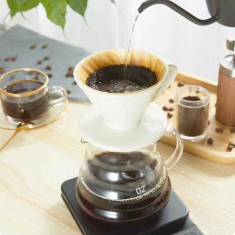 Epinox Dripper - Seramik Kahve Demleme Aparatı-Beyaz (FSB-2)