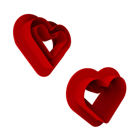 Silikomart Level Hearts 35 N.8'li Silikon Kalıp Seti 80X66 mm  h:12 mm (36.395.87.0065)