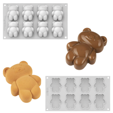 Silikomart Teddy Bear 68 N.8 Silikon Kalıp Seti (36.441.87.0065)