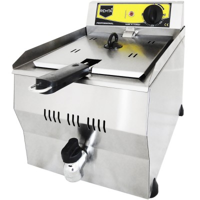 Tekli Fritöz Yağ Tahliye Musluklu 6 Lt