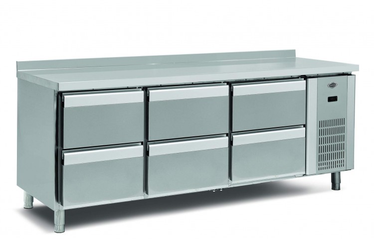 Empero Tezgah Tipi Buzdolabı , 6 Çekmeceli , Fanlı 200*70*85 cm (EMP.200.70.01-6C)