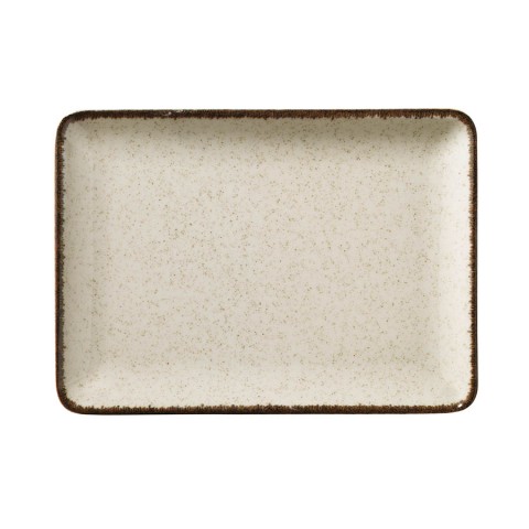 Kütahya Porselen Tan 18x13 Cm Düz Tabak Krem 6lı