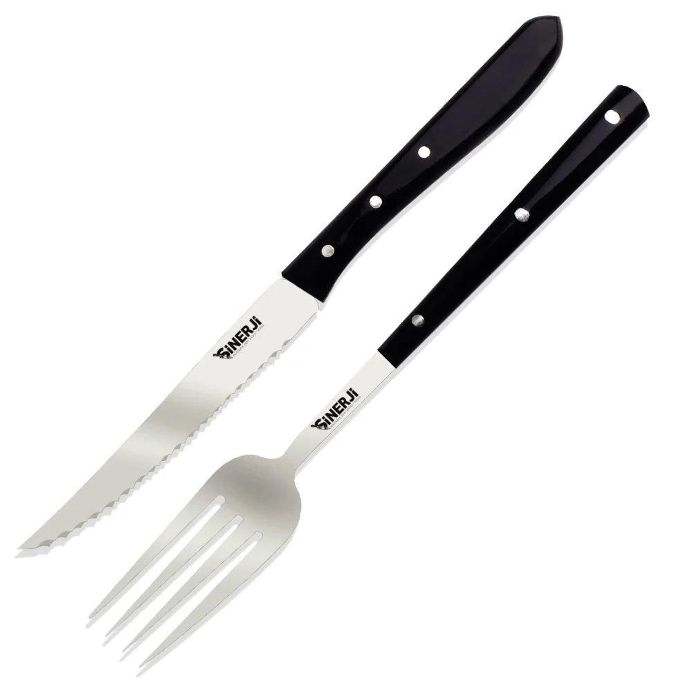 Taş Mika 2'li Steak Seti (Çatal Bıçak )
