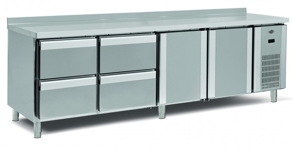 Empero Tezgah Tipi Buzdolabı 4 Çekmece+2 Kapı Fanlı (EMP.255.70.01-4C)