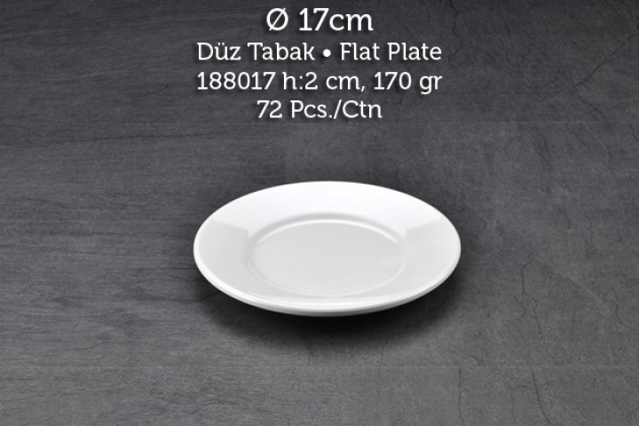 Tuva Therm Classic 17 cm Düz Tabak (GR-12117)