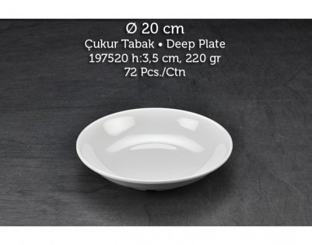 Tuva Therm İnternasyonel 20 Cm Çukur Tabak