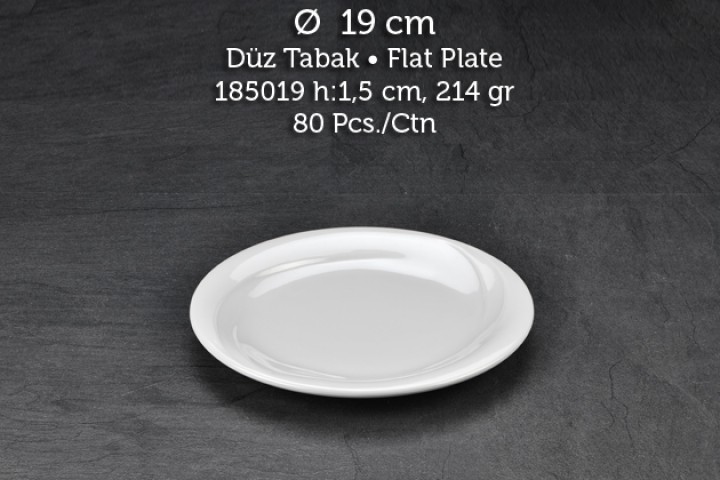 Tuva Therm Wings 19 cm Düz Tabak  (GR-14119)