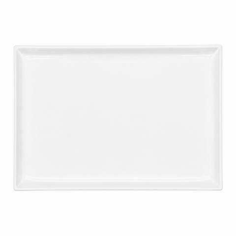 Ultraform 097FHP1414PA Beyaz Melamin Dikdörtgen Sunum Tabak 35x24 cm