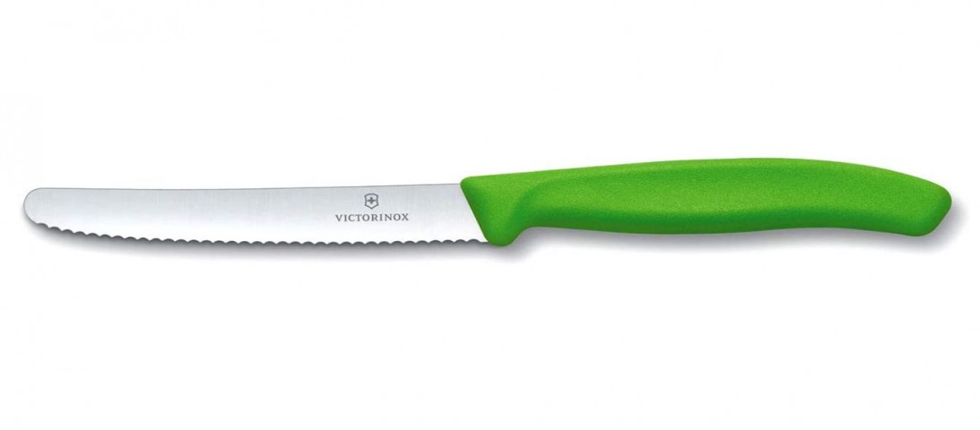 Victorinox Domates Bıçağı 11 Cm Testere Ağız SwissClassic Yeşil (VT 6.7836.L114)