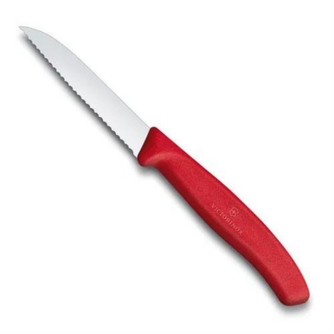 Victorinox Soyma Bıçağı 8cm Testere Ağızlı SwissClassic Kırmızı (VT 6.7431)