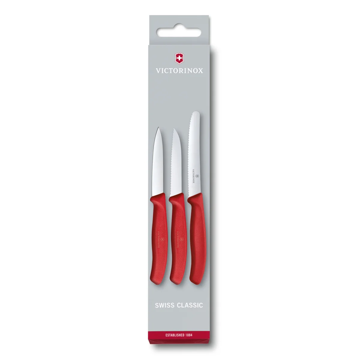 Victorinox Soyma Bıçak Seti Swiss Classic 3 Adet Kırmızı (VT 6.7111.3)