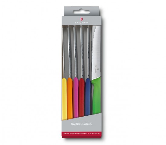 Victorinox Swıss Classıc Domates Bıçak Seti 6 Lı Renkli (VT 6.7839.6G)