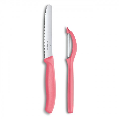 Victorinox Swıss Classıc Soyma Bıçak Soyacak Seti Açık Kırmızı (VT 6.7116.21L12)