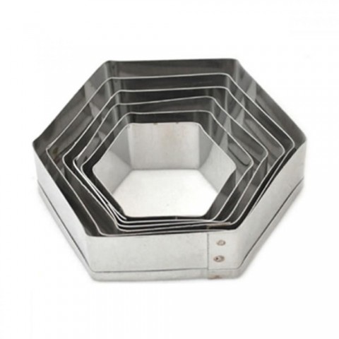 Volovan 6'Lı Set - Metal Altıgen Şekilli - Düz