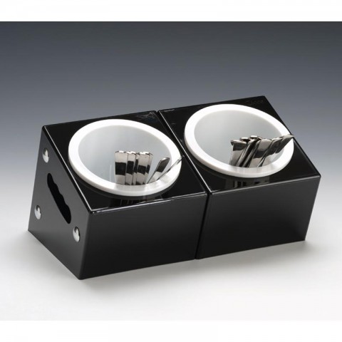 Zicco Polycarbon 2 Gözlü Akrilik Çatal Kaşık Standı ( ZCP 341 )