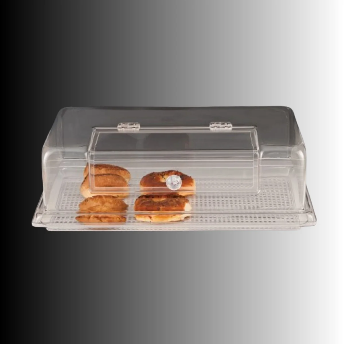 Zicco ZCP 157 Pencere Kapaklı Tepsili Polikarbon Sunum Kabı 35,5x55,5x16 cm